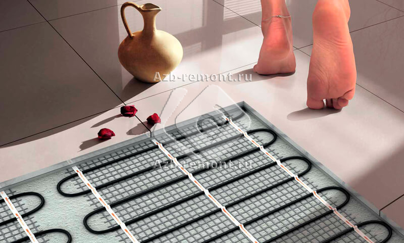 Установка теплого пола под плитку
